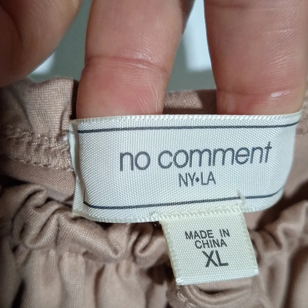 Brand New No Comment Bodycon Dress Size XL Tan Cream Brown